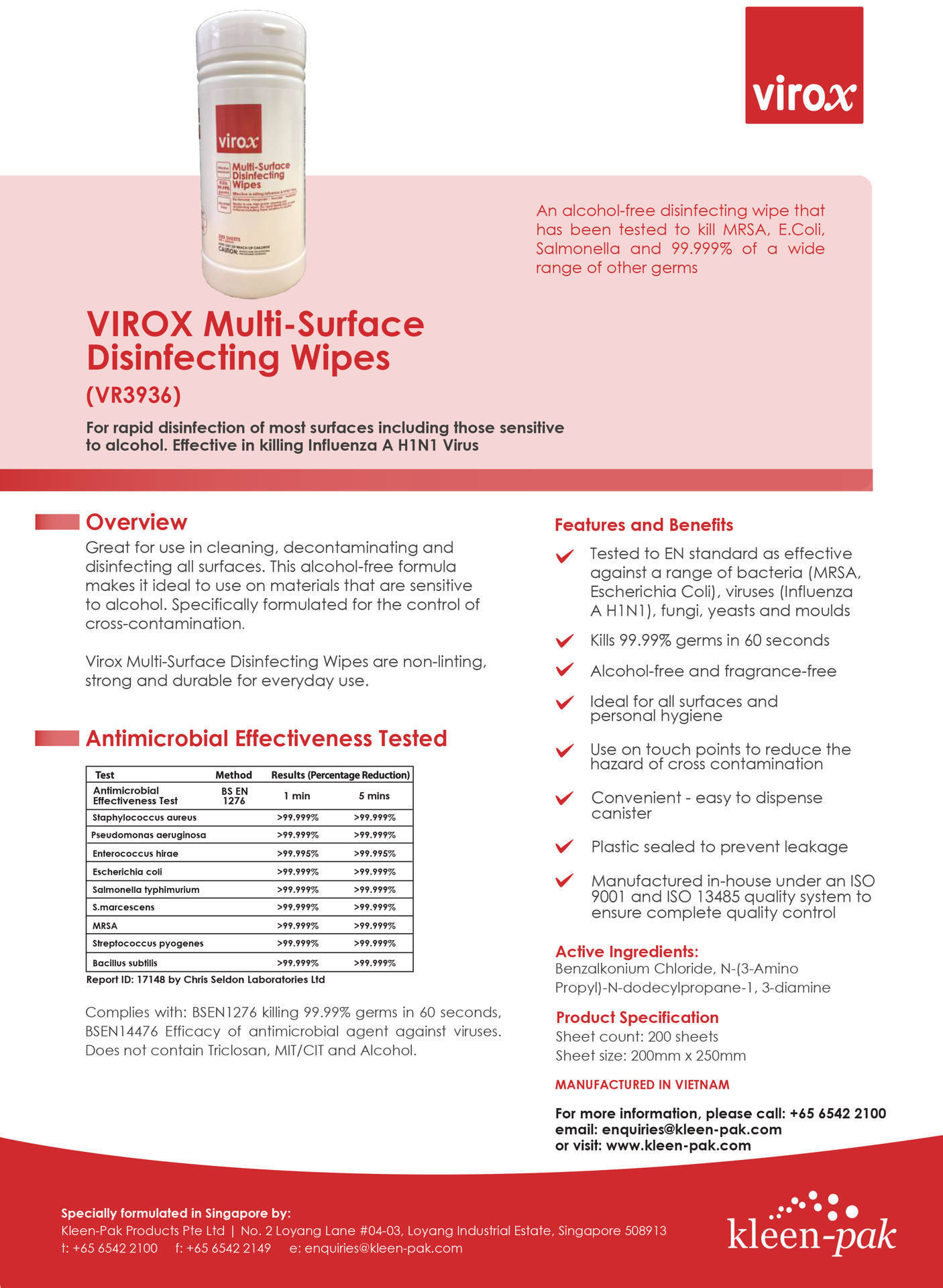 EZ Mart Singapore Online market portal. MULTISURFACE DISINFECTING