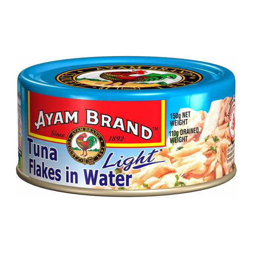 Picture of AYAM BRAND TUNA LIGHT FLAKES IN WATER (150G/TIN)