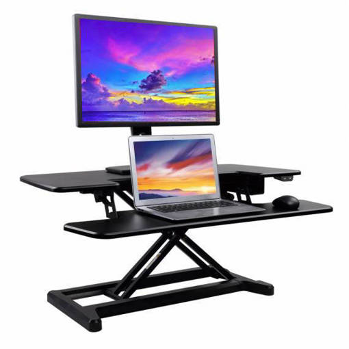 Picture of ERGOWORKS - EW-EMT107S-BK - Electric Sit Stand Desk Converter (S Series)