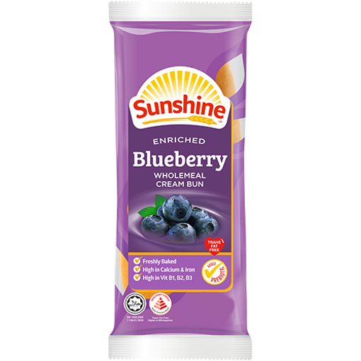 Picture of GB -B - SUNSHINE BLUEBERRY WHOLEMEAL BUN 65GM (Production day: Tue, Thu, Sat)