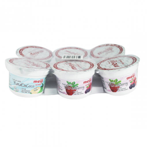 Picture of GB -Y- MEIJI YOGHURT 90GM x 6 CUPS ASSORTED FRUIT FLAVOURS