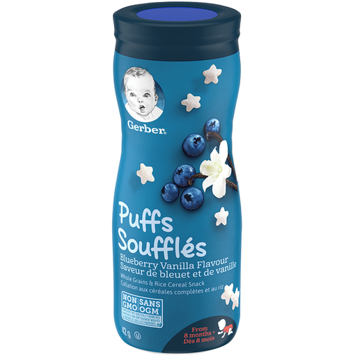 Picture of GB -B- GERBER PUFFS CEREAL SNACK BLUEBERRY (42GM PER BTL)