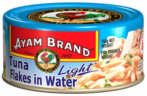 Picture of GB -C- AYAM BRAND TUNA FLAKES IN WATER (HALAL) LIGHT (150GM PER CAN)