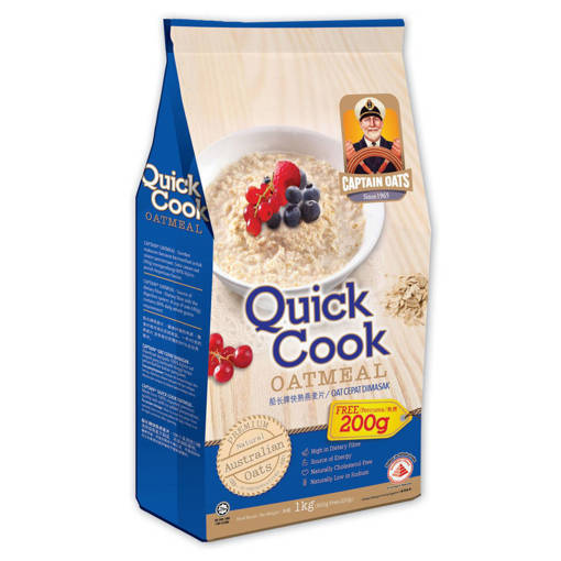 Picture of GB -OM- CAPTAIN QUICKCOOK OATMEAL BLUE (800GM + FREE 200GM PER PACK)