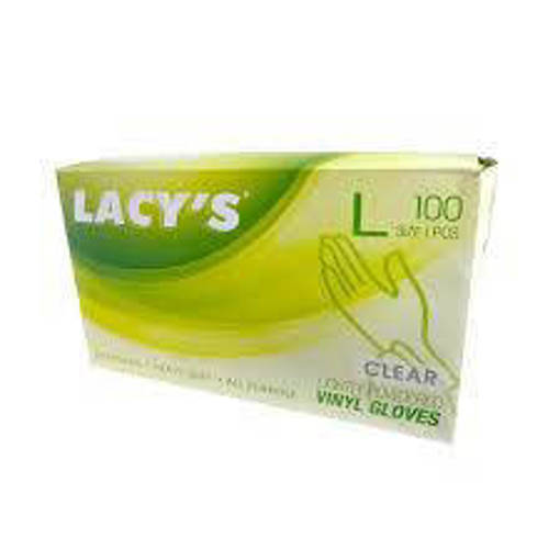 Picture of BC -G - LACY'S WHITE LIGHTLY POWDERED GLOVE (L) (100PCS PER PACK)