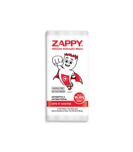 Picture of GB -PZ-ZAPPY ULTIMATE ANTISEPTIC WIPES 1 BAG = 100 individually wrapped pieces