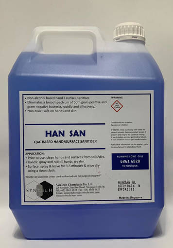 Picture of BC -A- HAN SAN QAC HAND SANITISER 5L ELIMINATES BACTERIA EFFECTIVELY